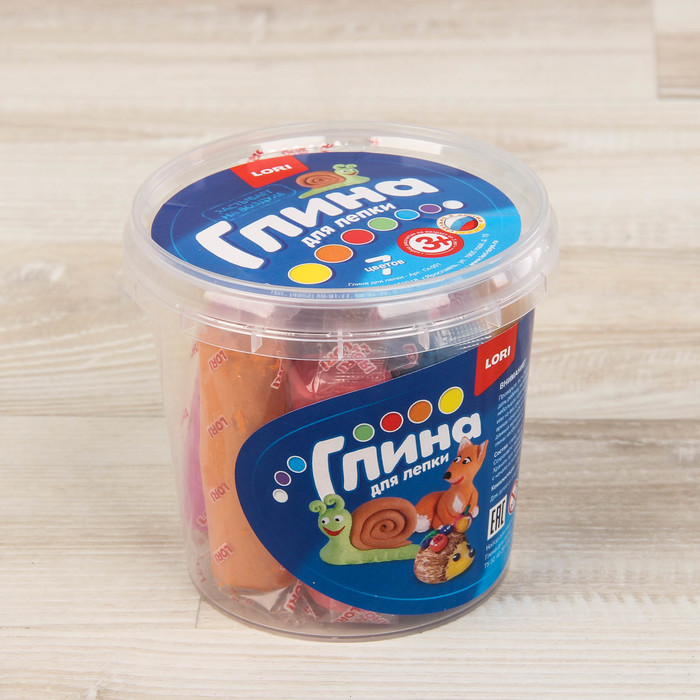 Глина для лепки, 7 цв., 230 г