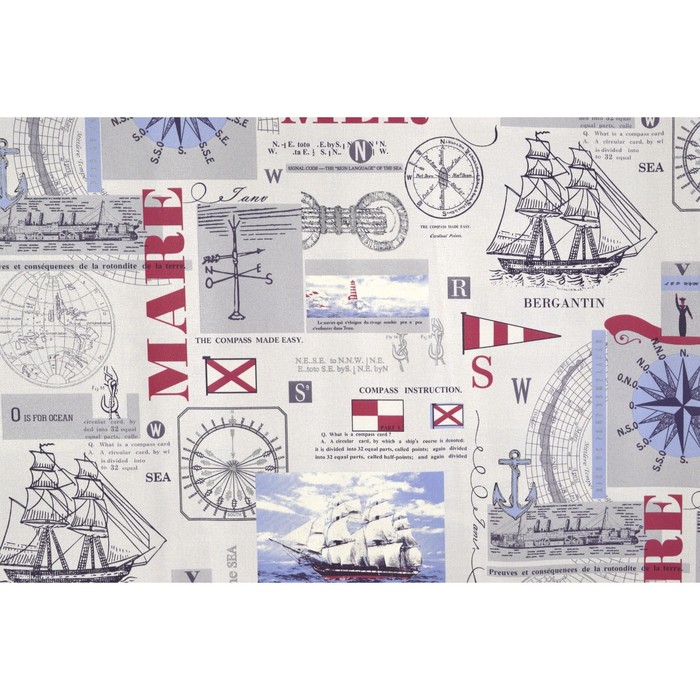 Обои виниловые на флизелине Артекс 10019-01 "Корабли" малиновая надпись на сером 1,06х10 м