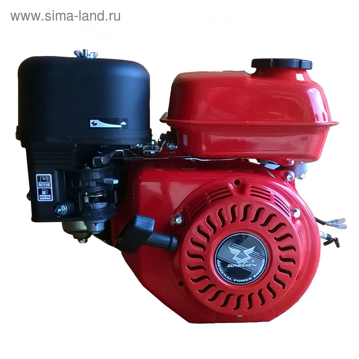 Двигатель ZONGSHEN ZS168FB-6, 4Т, бенз., 6.5 л.с., 196 см3, d=20 мм, пониж.ред. 2:1