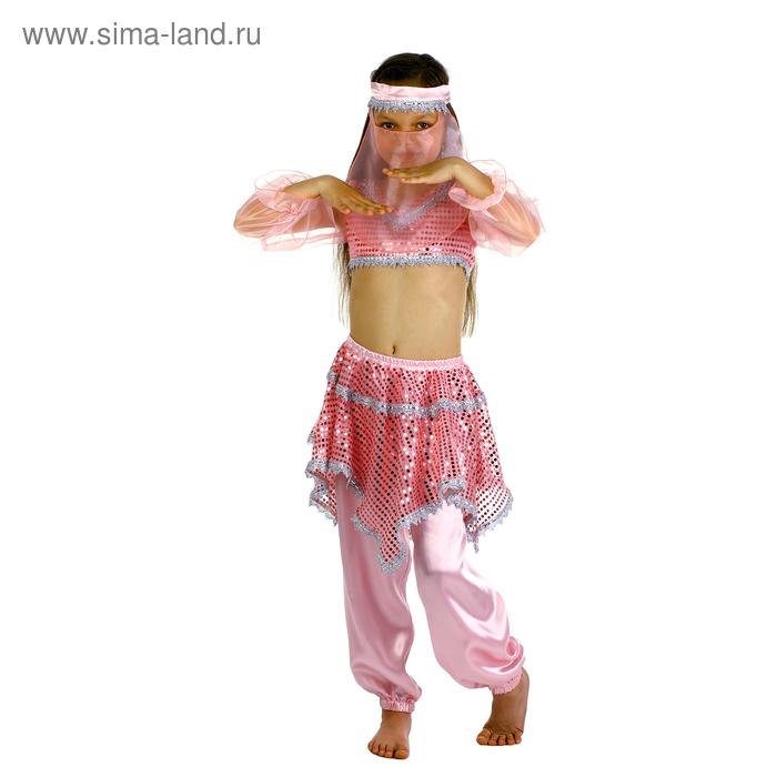 Карнавальный костюм «Ясмин», цвет розовый, р. 30, рост 110-116 см карнавальный костюм белочка умелочка р s рост 110 116 см