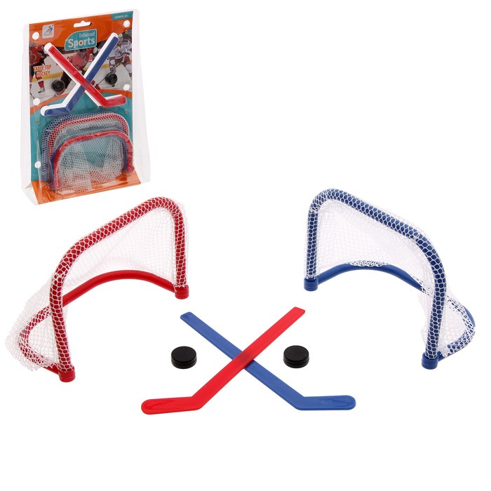 Настольный хоккей "Буллит", ворота, клюшки, шайбы