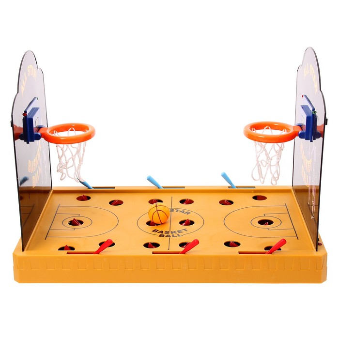 Настольный баскетбол "Высшая лига", с элекронным подсчетом очков, 2 игрока, световые и звуковые эффекты, работает от батареек