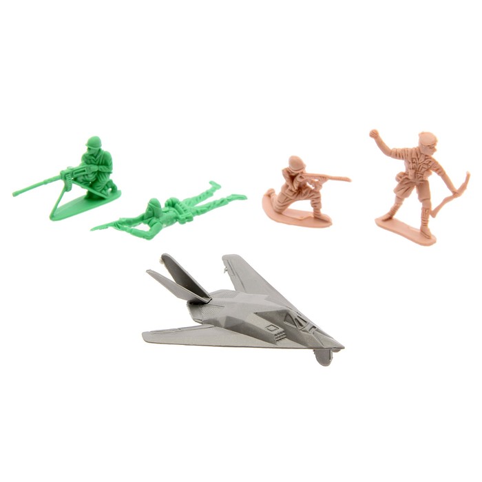 Набор солдатиков с самолётом, МИКС