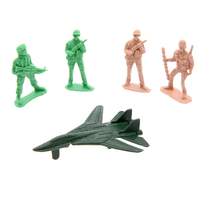 Набор солдатиков с самолётом, МИКС