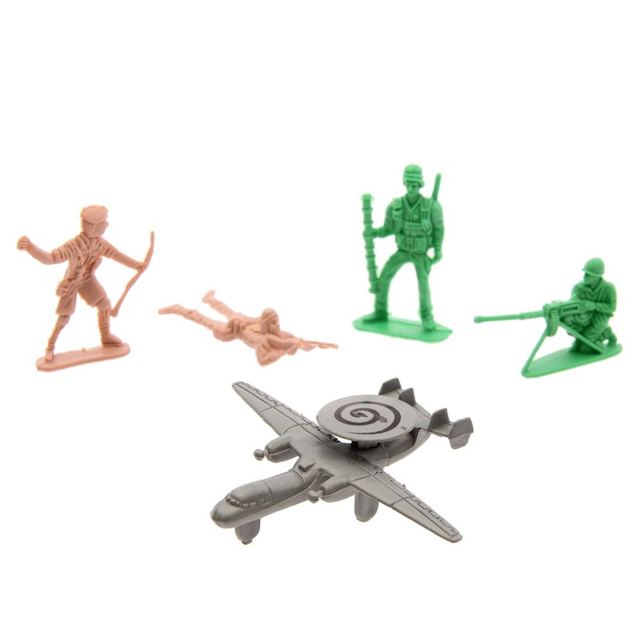 Набор солдатиков с самолётом, МИКС