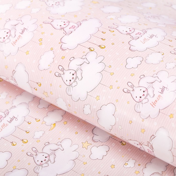 Бумага упаковочная глянцевая "Little baby", 70 х 100 см