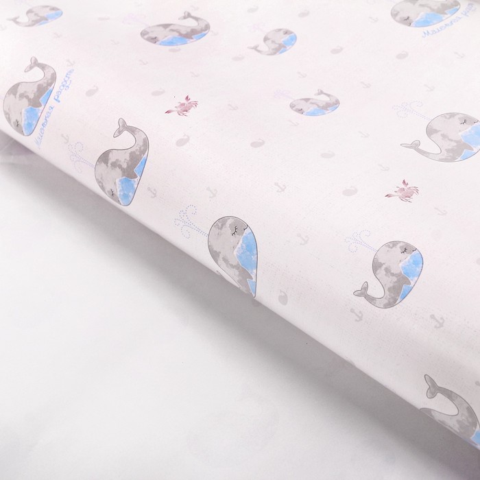 Бумага упаковочная глянцевая "Китенок", 70 х 100 см