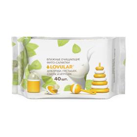 

Фито-салфетки влажные «Lovular» для груди, сосок, пустышек, 40 шт