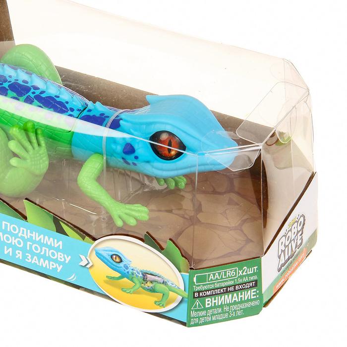 Интерактивная игрушка "Робо-ящерица", работает от батареек