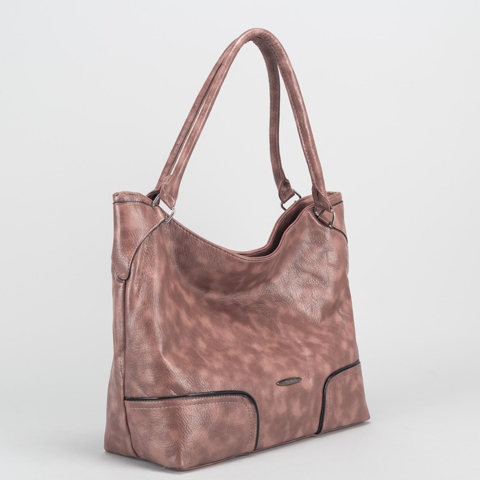 Сумка женская на молнии, 1 отдел, наружный карман, цвет светло-коричневый