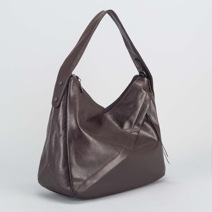 Сумка женская, отдел на молнии, 2 наружных кармана, цвет кофе