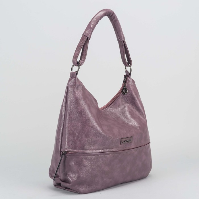 Сумка женская, отдел с перегородкой на молнии, 2 наружных кармана, цвет фиолетовый