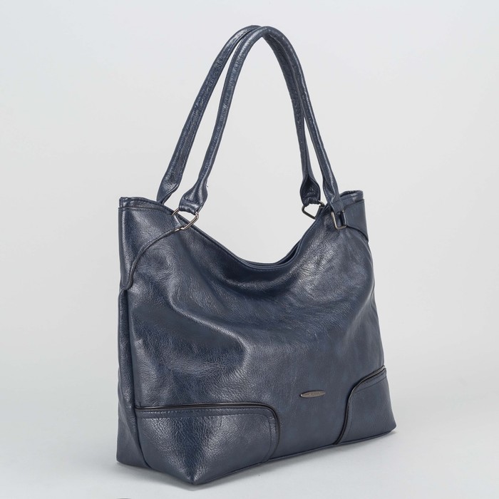 Сумка женская на молнии, 1 отдел, наружный карман, цвет синий