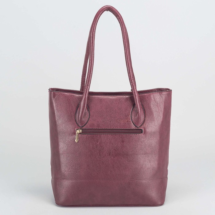 Сумка женская, отдел с перегородкой на молнии, наружный карман, цвет бордовый