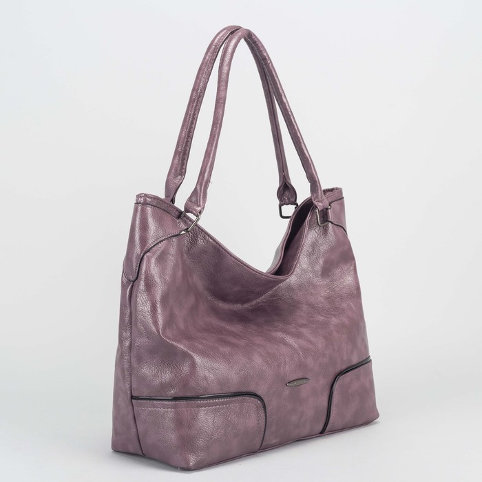 Сумка женская на молнии, 1 отдел, наружный карман, цвет сиреневый