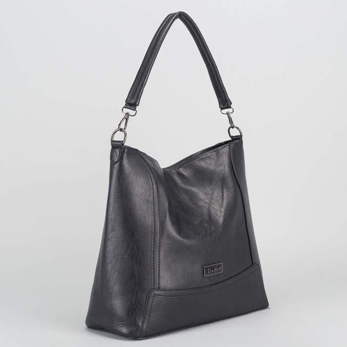 Сумка женская на молнии, 1 отдел, наружный карман, цвет чёрный