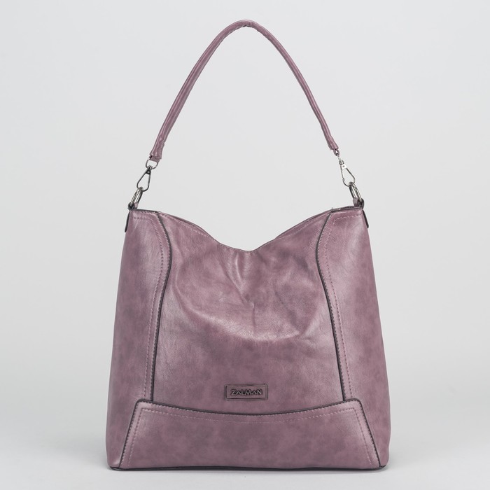 Сумка женская на молнии, 1 отдел, наружный карман, цвет светло-фиолетовый