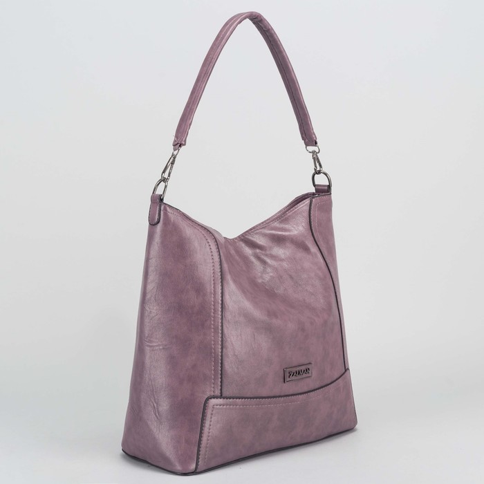 Сумка женская на молнии, 1 отдел, наружный карман, цвет светло-фиолетовый