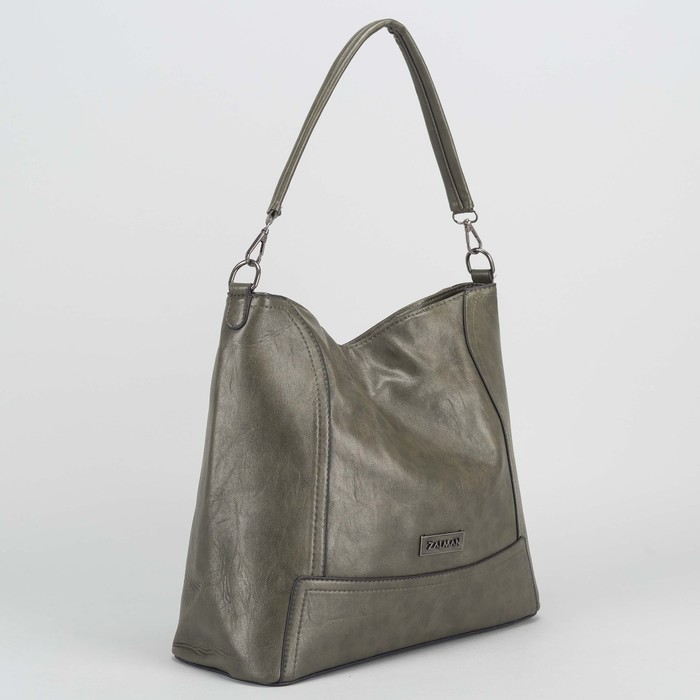 Сумка женская на молнии, 1 отдел, наружный карман, цвет зелёный