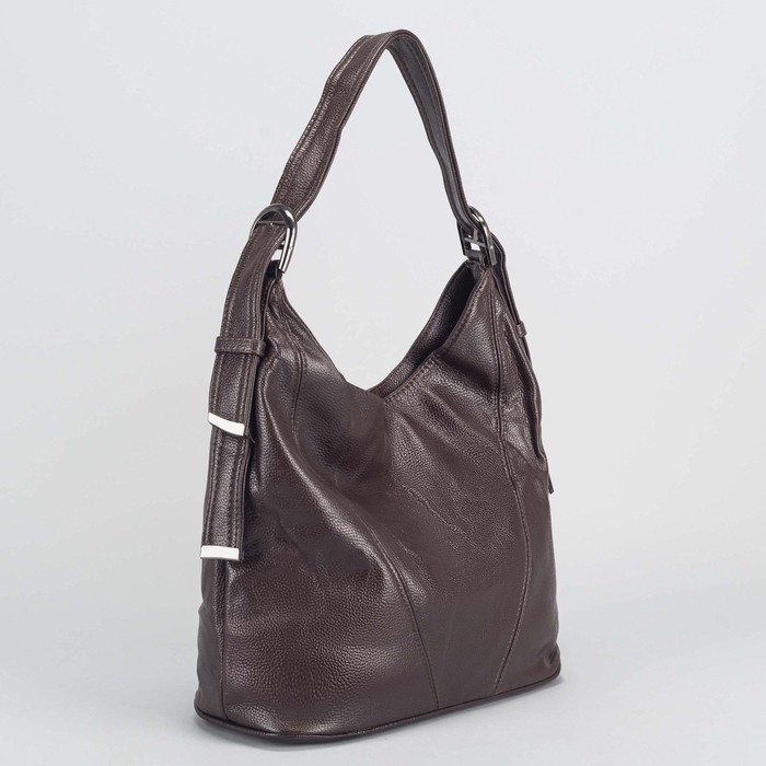 Сумка женская, отдел с перегородкой на молнии, 3 наружных кармана, цвет кофе