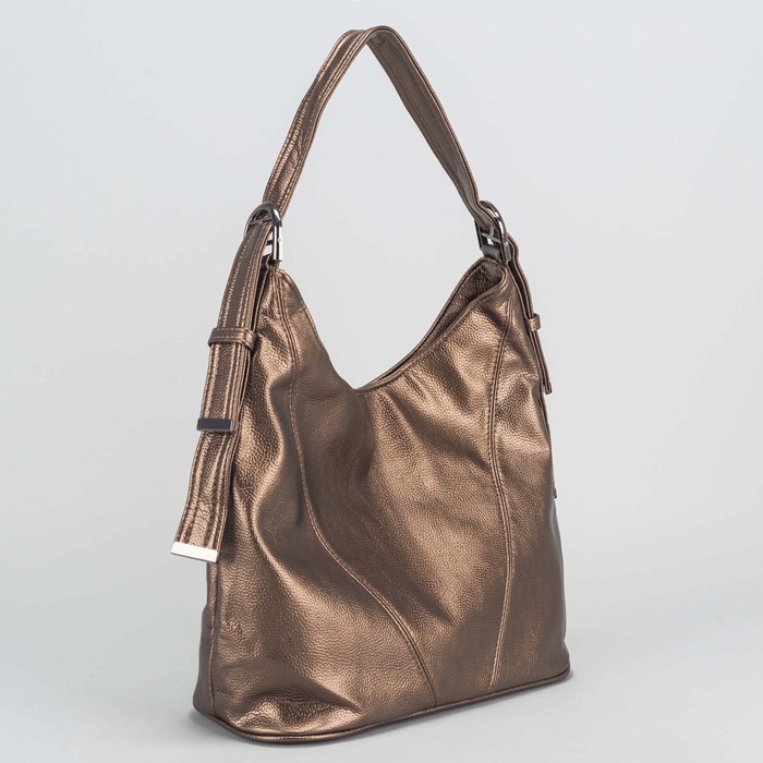 Сумка женская, отдел с перегородкой на молнии, 3 наружных кармана, цвет золотой