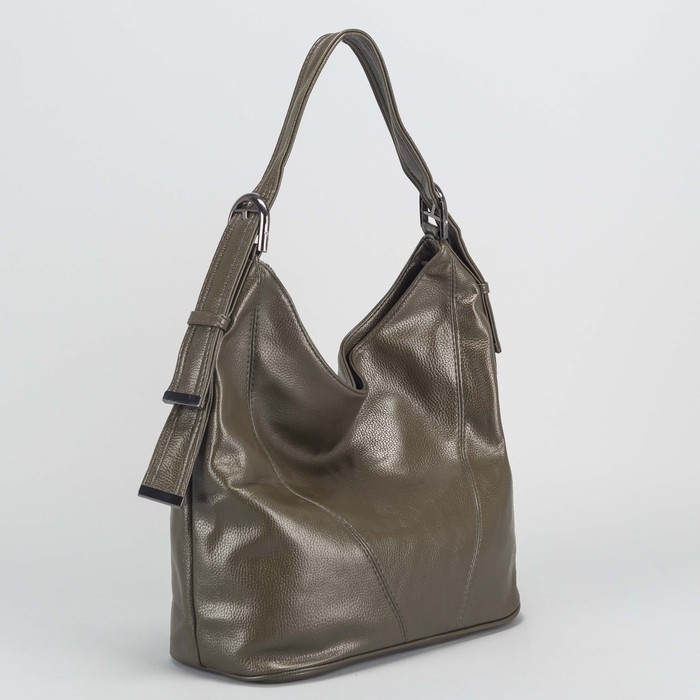 Сумка женская, отдел с перегородкой на молнии, 3 наружных кармана, цвет зелёный