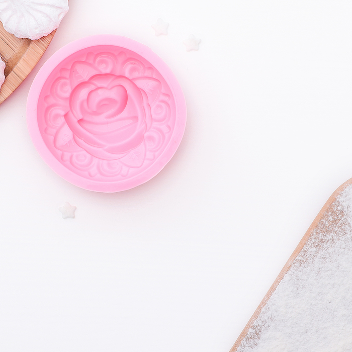 Молд 7,5х7,5х3 см "Роза в ажуре"