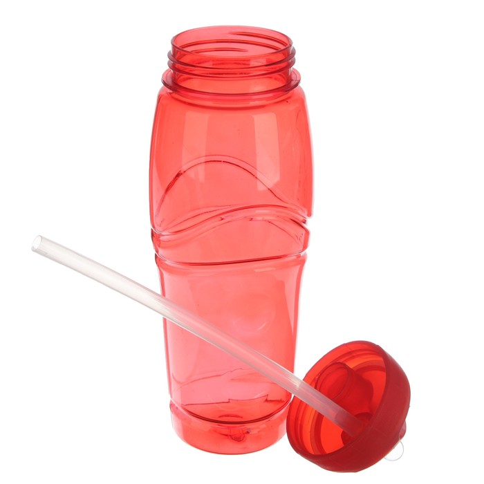 Фляжка-бутылка «Ромбики» с отсеком для льда, 700 мл, красная