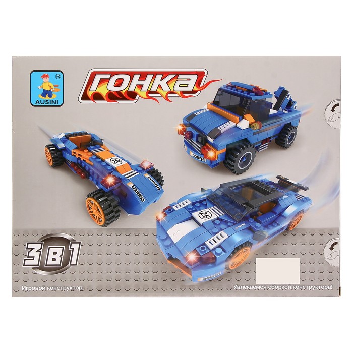 Конструктор «Спорткар», 3 варианта сборки, 317 деталей