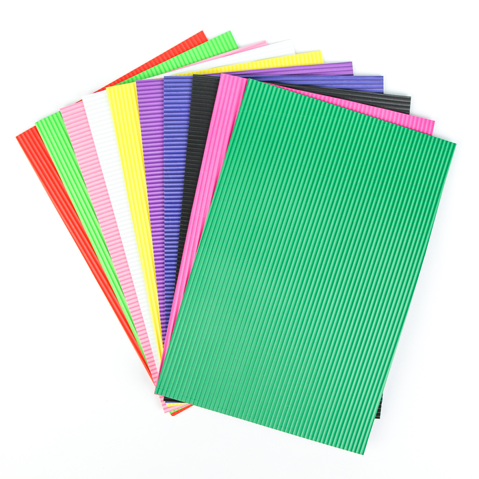 Набор "Пенка гофре", формат А4, 10 листов, 10 цветов, толщина 2 мм