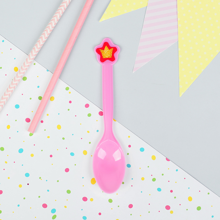 Ложка пластиковая "Принцесса", набор 6 шт.