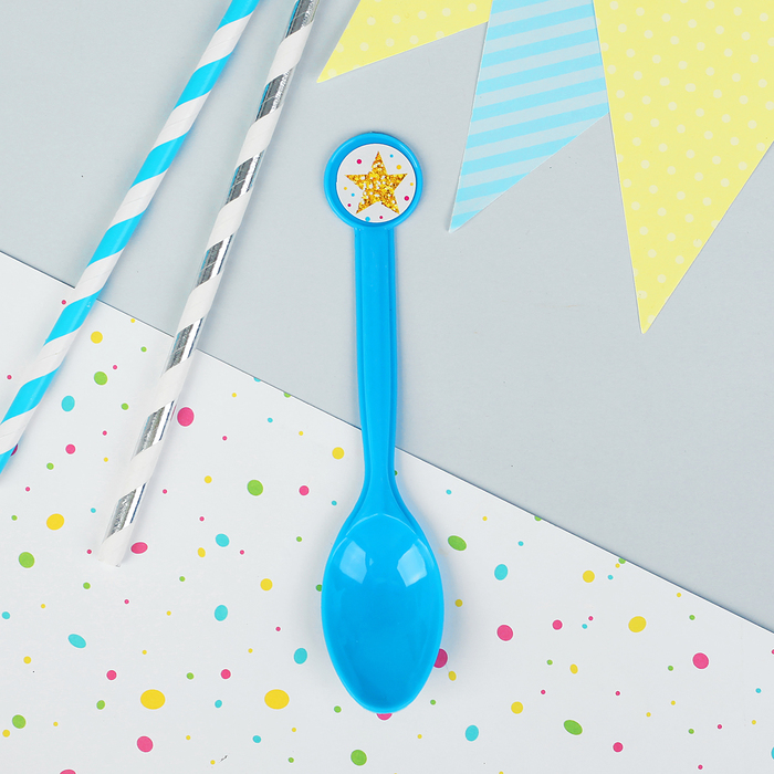 Ложка пластиковая "Звёздочка", набор 6 шт.