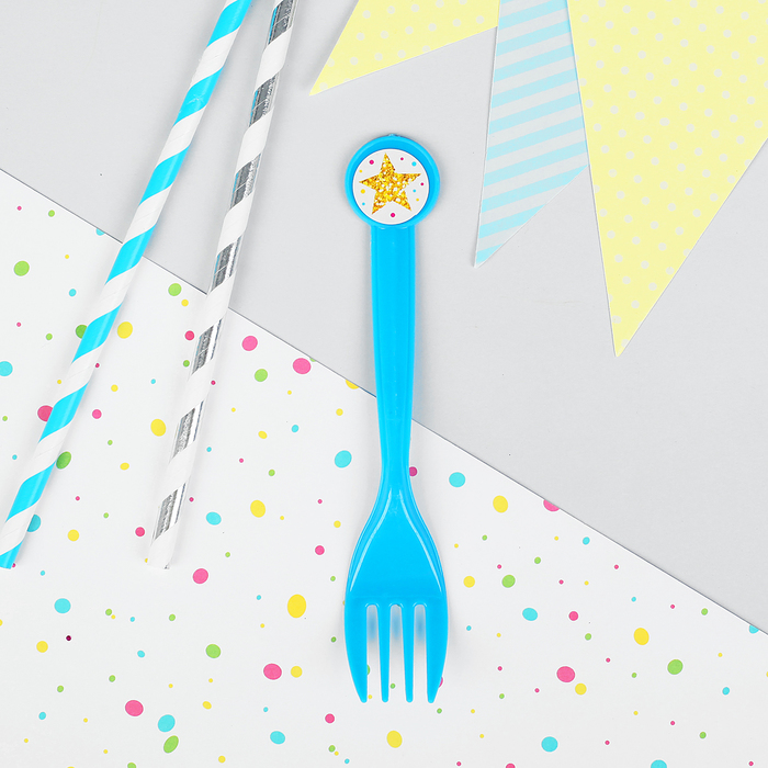 Вилка пластиковая "Звёздочка", набор 6 шт.