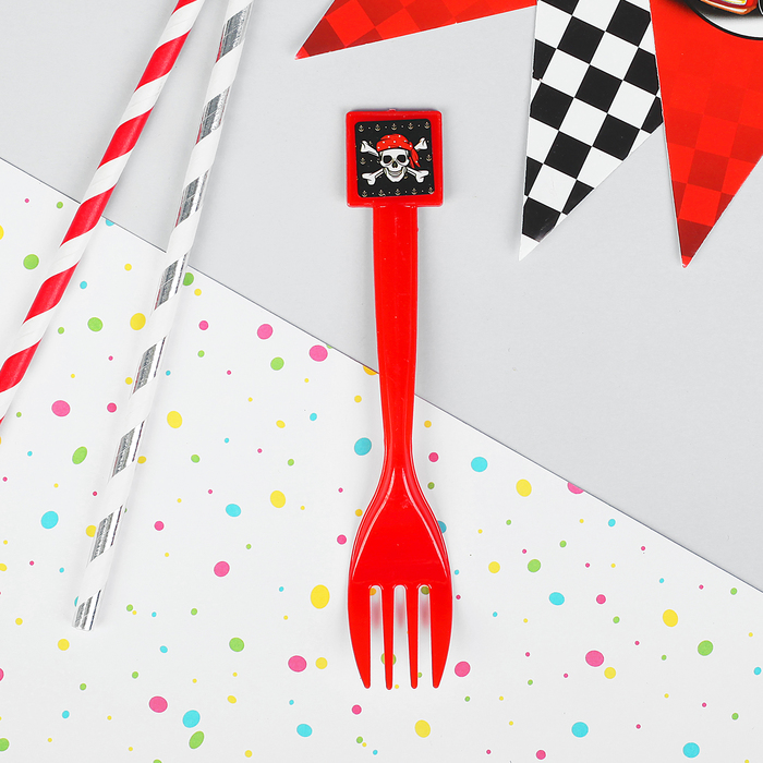 Вилка пластиковая "Пират", набор 6 шт.