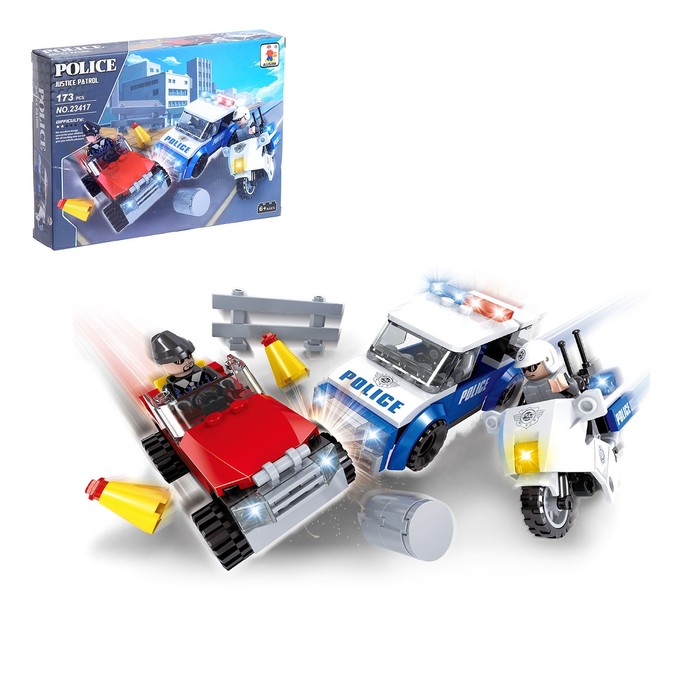 Конструктор Полиция «Погоня», 173 детали