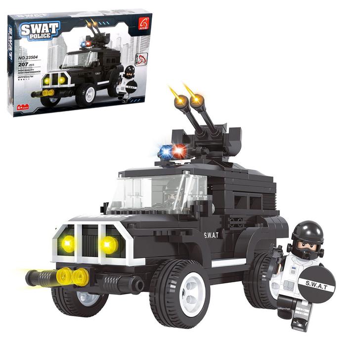 Конструктор «Штурмовой джип», 206 деталей