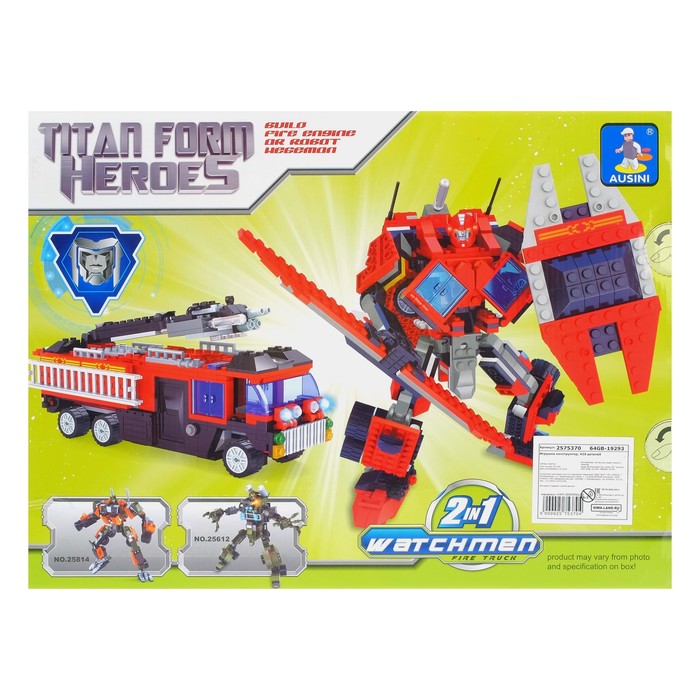 Конструктор Капитан «Трансформер», 2 варианта сборки, 429 деталей