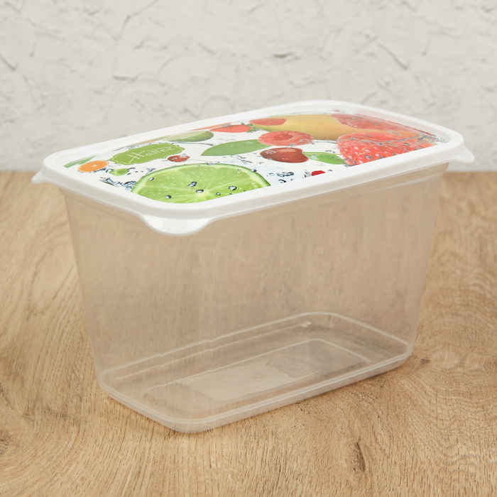 Ланч-бокс 1,2 л "Фрукты-ягоды" прямоугольный, 17х11х11 см
