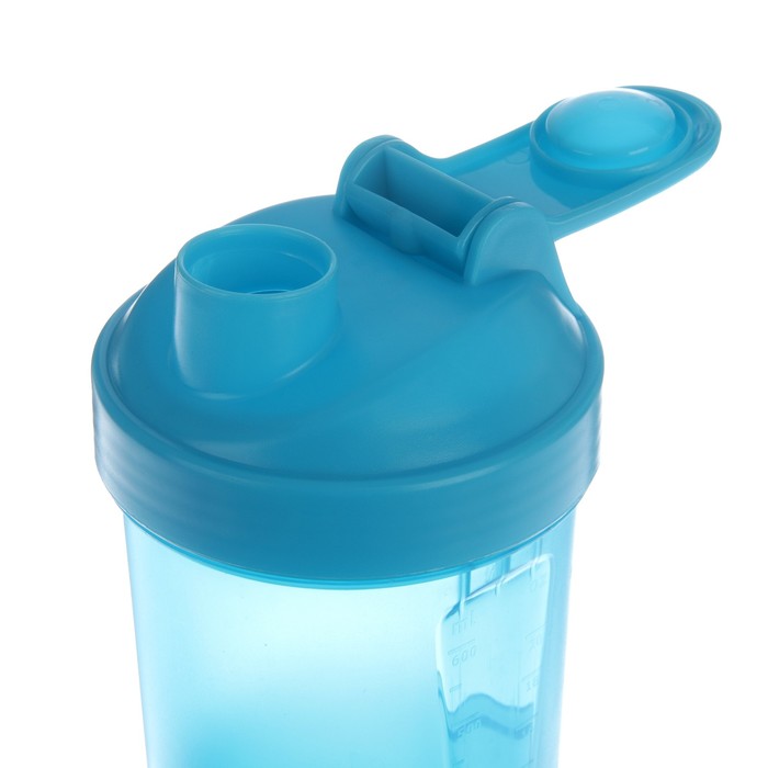 Шейкер 650 мл, пластик непрозрачный с шариком, микс, 9.5х23 см