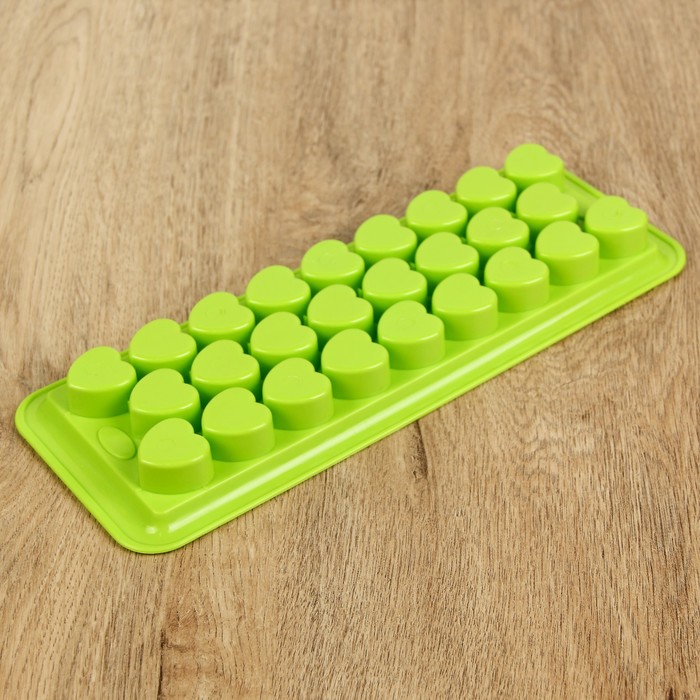 Форма для льда и шоколада "Сердечки", 26 ячеек, цвета МИКС