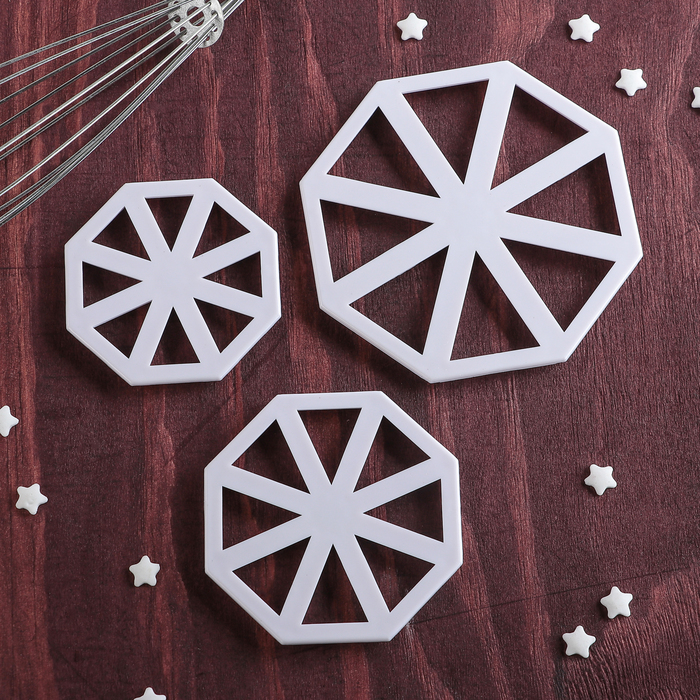 Набор выемок для марципана и теста "Мельница", 3 шт, 10/8/6,8 см