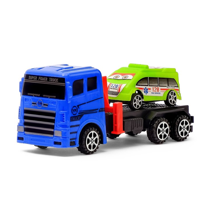 Грузовик инерционный "Автовоз" цвета:МИКС