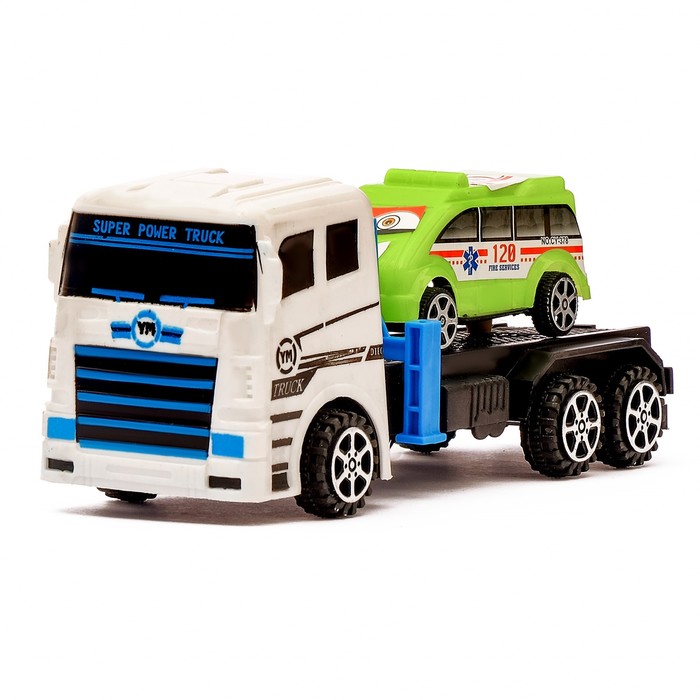 Грузовик инерционный "Автовоз" цвета:МИКС