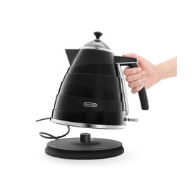 

Чайник электрический DeLonghi KBA 2001 BK, металл, 1.7 л, 2000 Вт, черный