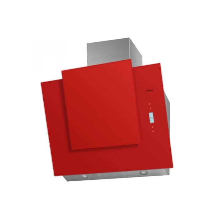 Вытяжка Maunfeld Enver 800 мм, серебристый, красное стекло