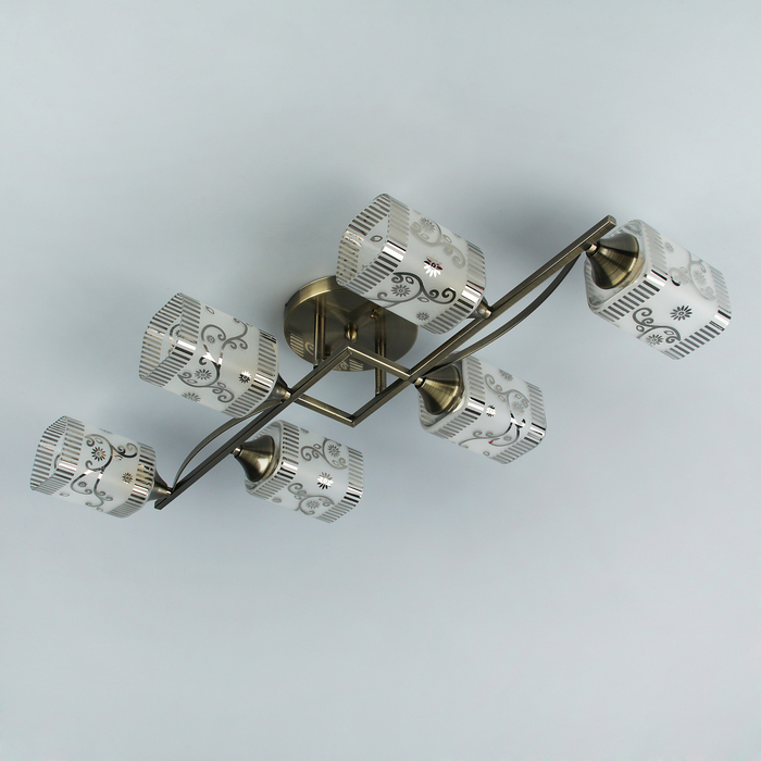 Люстра "Мираж" 6 ламп E27 60W 42х65х16 см.