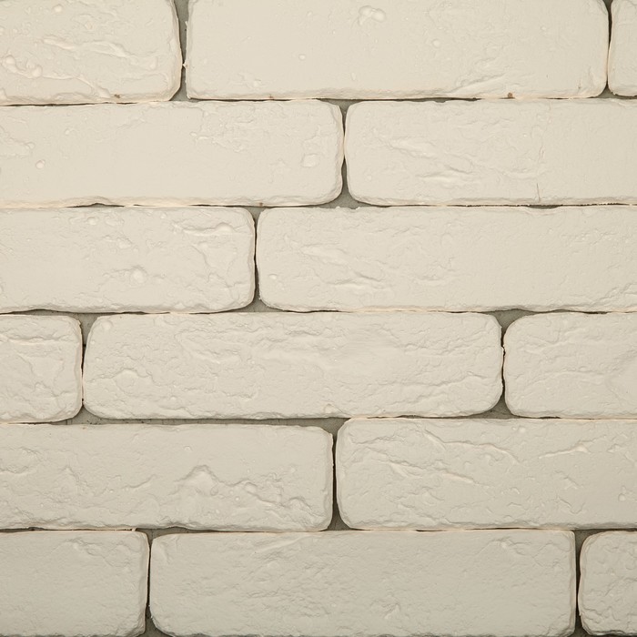 Плитка декоративная "Старый кирпич" белый, м2