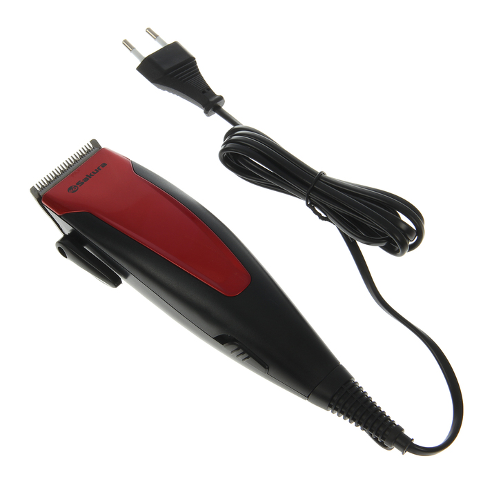 Машинка для стрижки SA-5108R, 4 насадки-гребня, стальные лезвия, 5-ступечатая регулировка