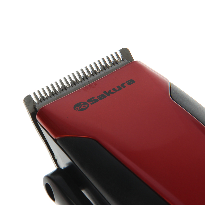 Машинка для стрижки SA-5108R, 4 насадки-гребня, стальные лезвия, 5-ступечатая регулировка