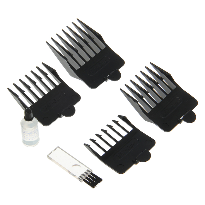 Машинка для стрижки SA-5108R, 4 насадки-гребня, стальные лезвия, 5-ступечатая регулировка